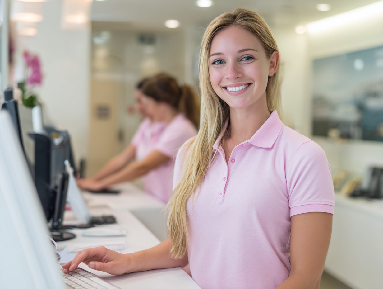 u3988972358_smiling_female_receptionist_in_pastel_pink_polo_s_32c60e2f-5608-4808-bf7b-2ac8bb1af96b_3 u3988972358_smiling_female_receptionist_in_pastel_pink_polo_s_32c60e2f-5608-4808-bf7b-2ac8bb1af96b_3